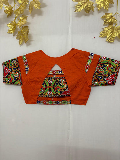 Plain 3 Patta Row Bottom and Blouse Patta