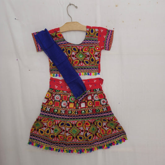 Girls - 3 Dot Bandhani Design Chaniya Choli