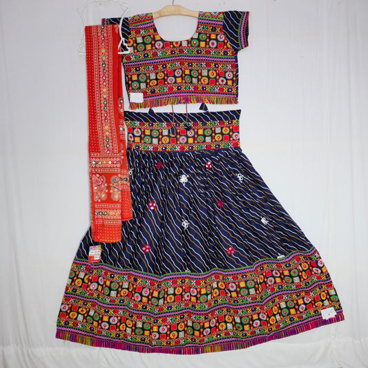 Women - Leheriya with Butta Design Chaniya Choli