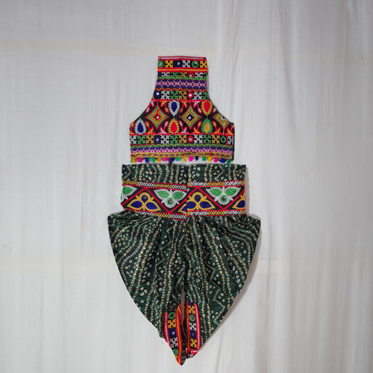 Girls - Zigzag Bandhani Patiyala - Dhoti