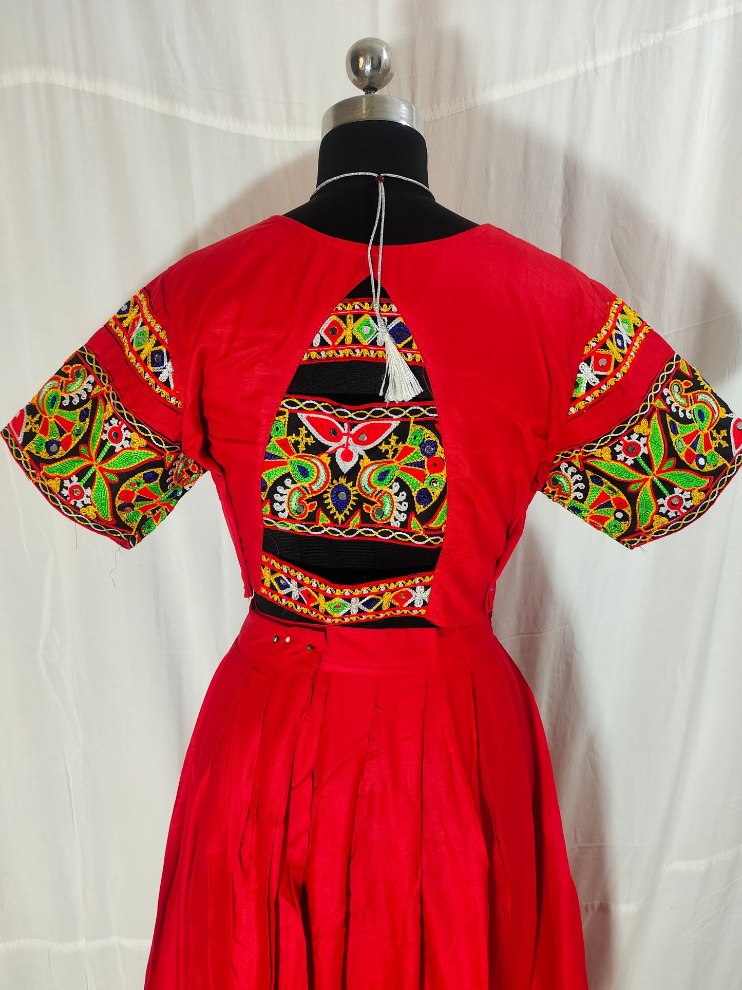 Plain with Circle Work and Mor Work Blouse