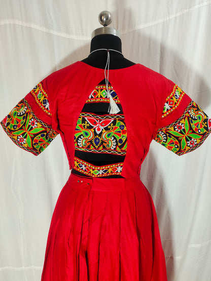 Plain with Circle Work and Mor Work Blouse