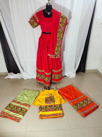 Plain with Circle Work and Mor Work Blouse
