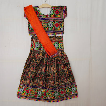 Girls - Patola Box Print Design Chaniya Choli