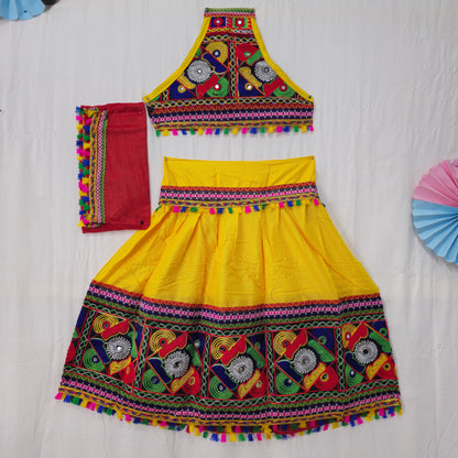 Girls - Sleeveless Plain Chaniya Choli
