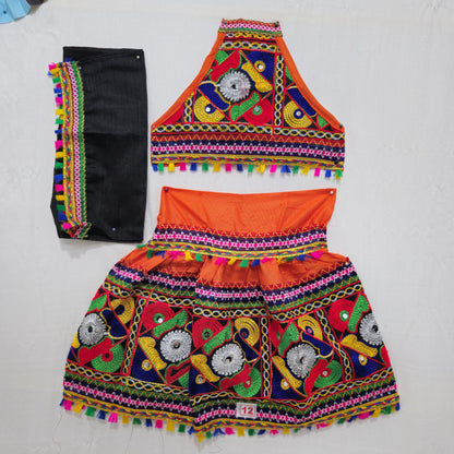 Girls - Sleeveless Plain Chaniya Choli
